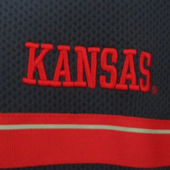 Nike Mens L/S Kansas Jayhawks Polo Sweater NWT - Size XXL - Picture 2 of 4